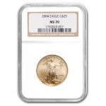 2004 1/2 oz American Gold Eagle MS-70 NGC