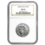 2004 1/2 oz American Platinum Eagle MS-69 NGC