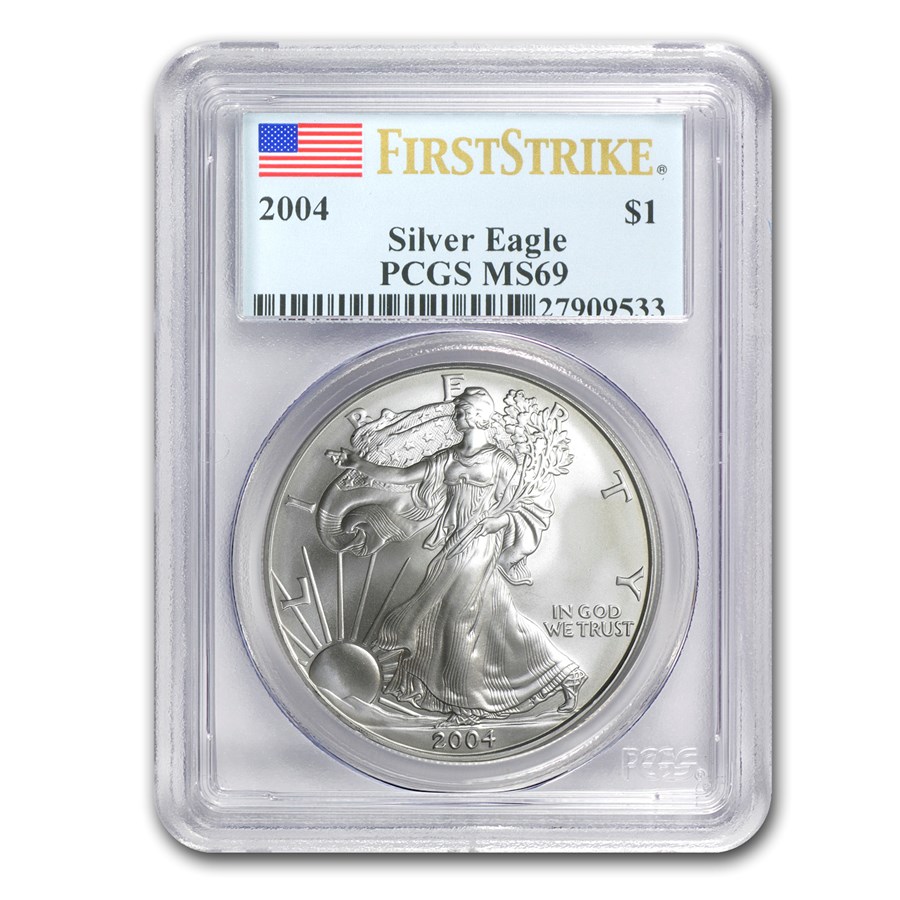 2004 American Silver Eagle MS-69 PCGS (FirstStrike®)