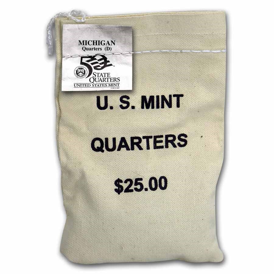 2004-D Michigan State Quarter$25 Sealed Mint Bag BU