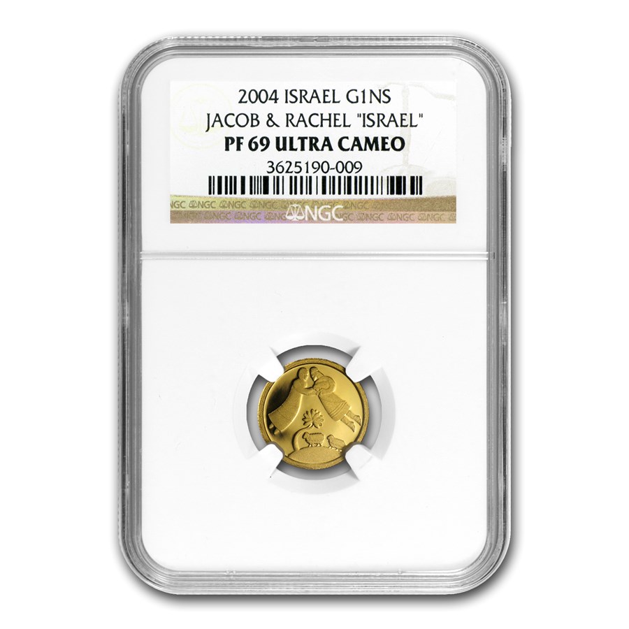 2004 Israel 1/25 oz Proof Gold Jacob & Rachel PF-69 NGC