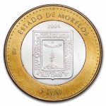 2004 Mexico Bimetallic 100 Pesos Morelos BU (1st Edition)