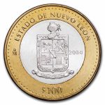 2004 Mexico Bimetallic 100 Pesos Nuevo Leon BU (1st Edition)