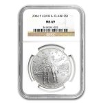 2004-P Lewis & Clark Bicentennial $1 Silver Commem MS-69 NGC