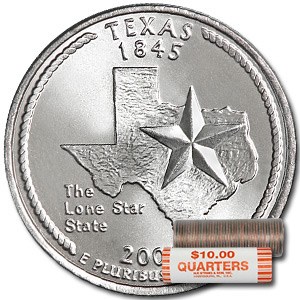 2004-P Texas Statehood Quarter 40-Coin Roll BU