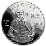 2004-P Thomas Edison $1 Silver Commem Proof (Capsule only)