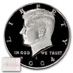 2004-S Kennedy Half Dollar 20-Coin Roll Proof
