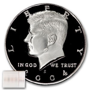 2004-S Kennedy Half Dollar 20-Coin Roll Proof