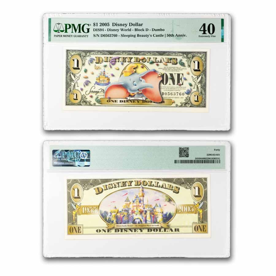 2005 $1.00 (D) Dumbo XF-40 PMG (DIS#94)