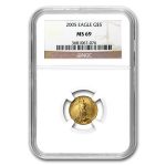 2005 1/10 oz American Gold Eagle MS-69 NGC