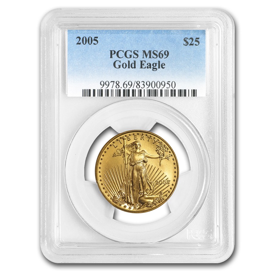 2005 1/2 oz American Gold Eagle MS-69 PCGS