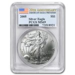 2005 American Silver Eagle MS-69 PCGS (20th Anniv)