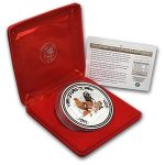 2005 Australia 1 kilo Silver Year of the Rooster BU (Colorized)