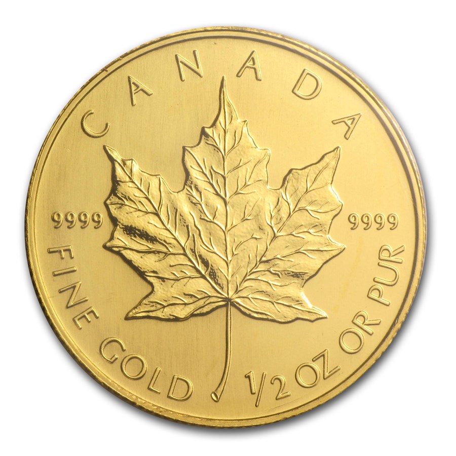 2005 Canada 1/2 oz Gold Maple Leaf BU
