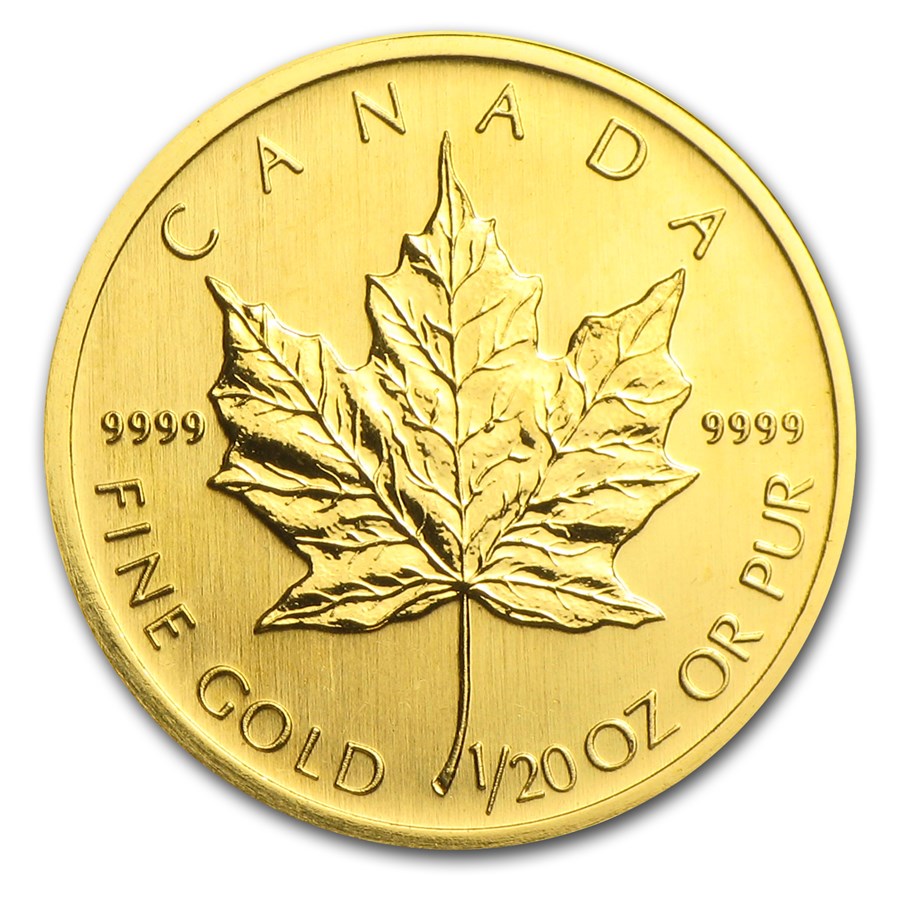 2005 Canada 1/20 oz Gold Maple Leaf BU
