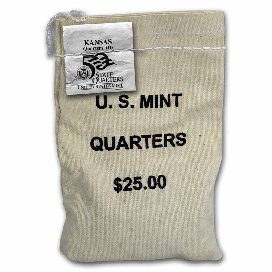 2005-D Kansas State Quarter $25 Sealed Mint Bag BU