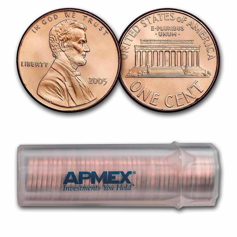 2005 Lincoln Cent 50-Coin Roll BU