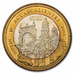2005 Mexico Bimetallic 100 Pesos Aguascalientes BU (2nd Edition)