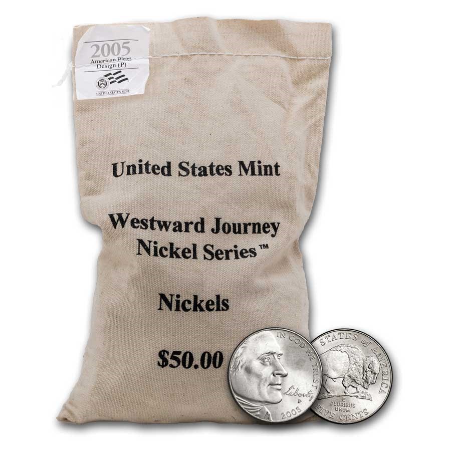 2005-P Bison Nickel $50 U.S. Mint Sealed Bag BU