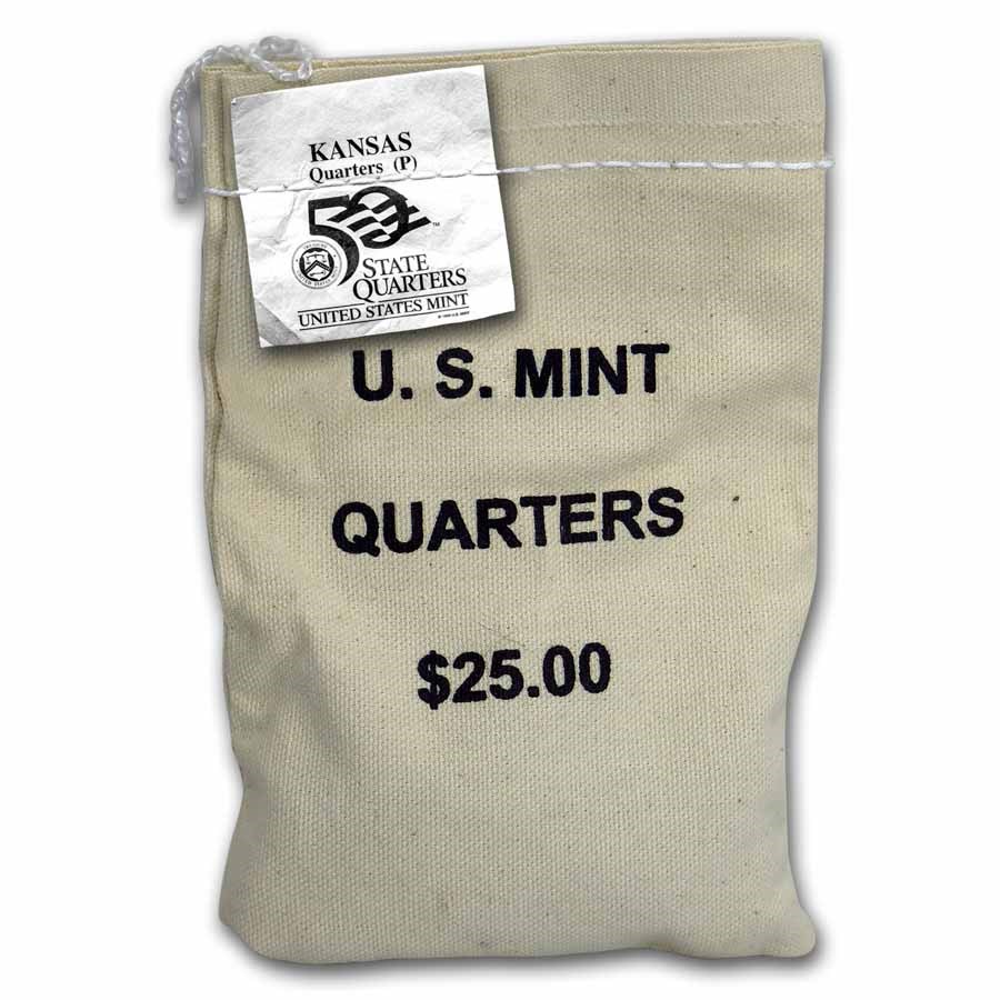 2005-P Kansas State Quarter $25 Sealed Mint Bag BU