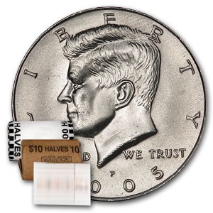 2005-P Kennedy Half Dollar 20-Coin Roll BU