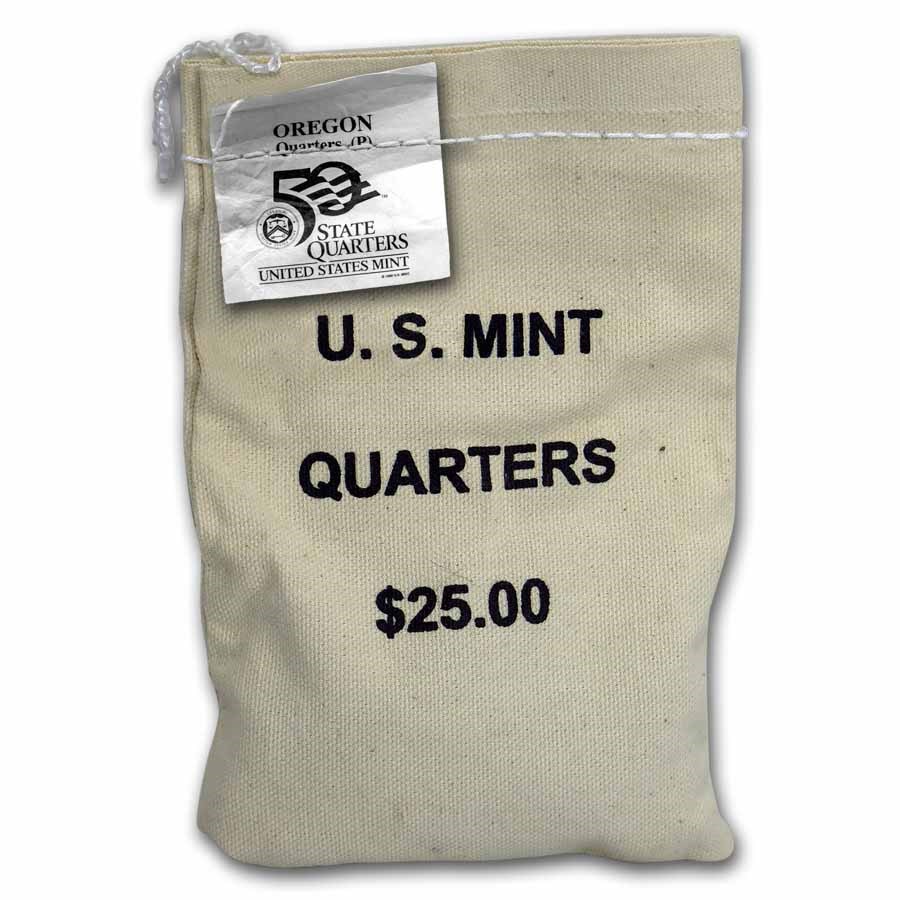 2005-P Oregon State Quarter $25 Sealed Mint Bag BU