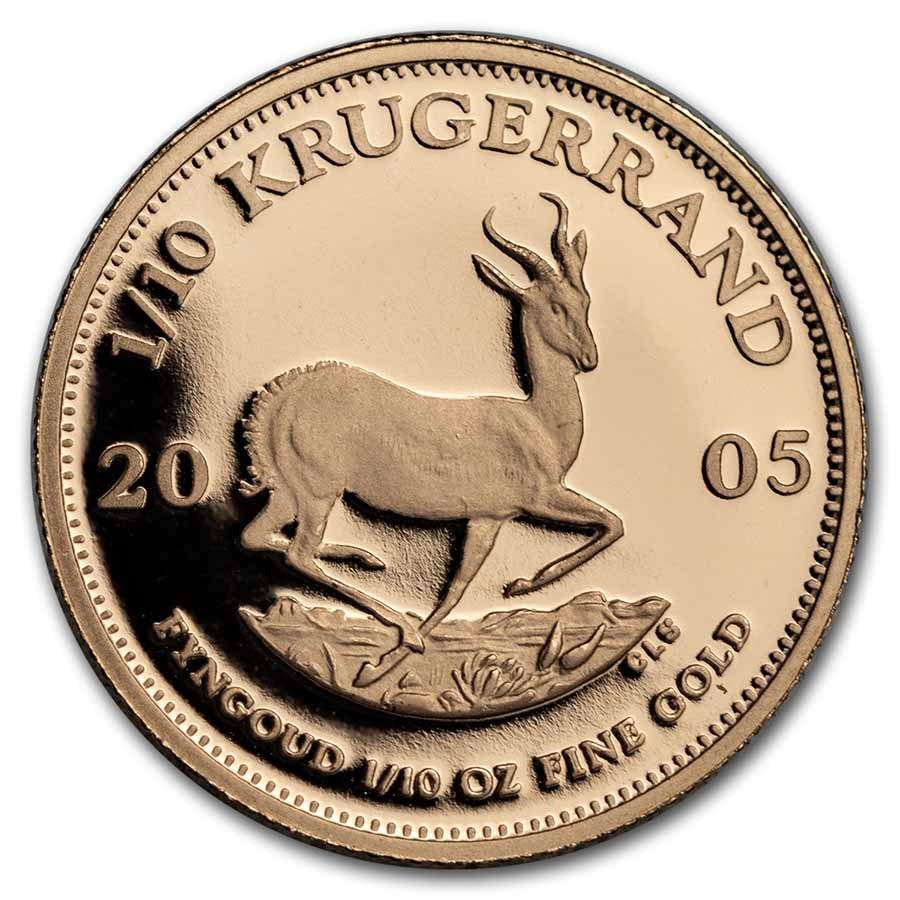 2005 South Africa 1/10 oz Proof Gold Krugerrand