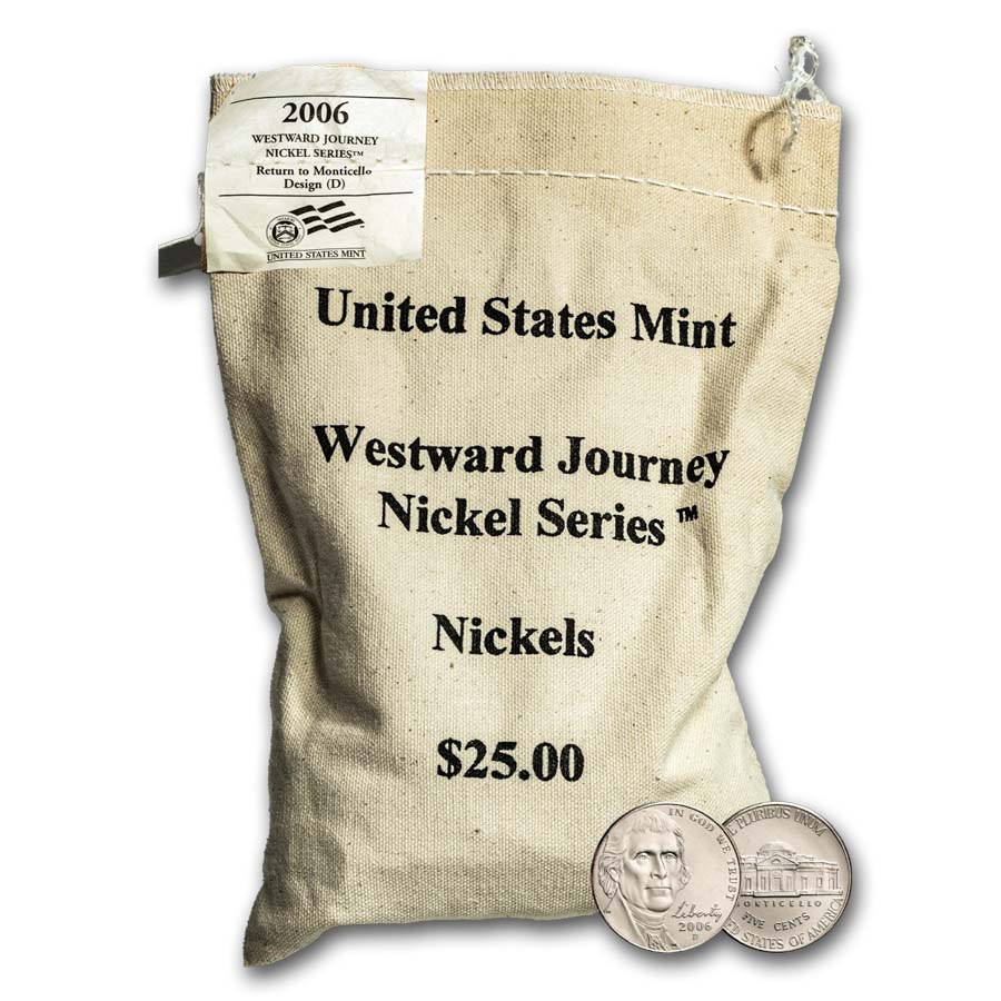 2006-D Jefferson Nickel Bag $25 U.S. Mint Sealed Bag BU