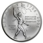 2006-P Ben Franklin Scientist $1 Silver Commem BU (w/Box & COA)