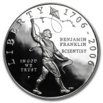 2006-P Ben Franklin Scientist $1 Silver Commem Prf (w/Box & COA)