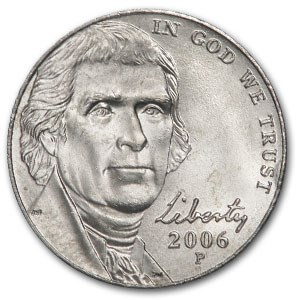 2006-P Jefferson Nickel BU (Return to Monticello Design)