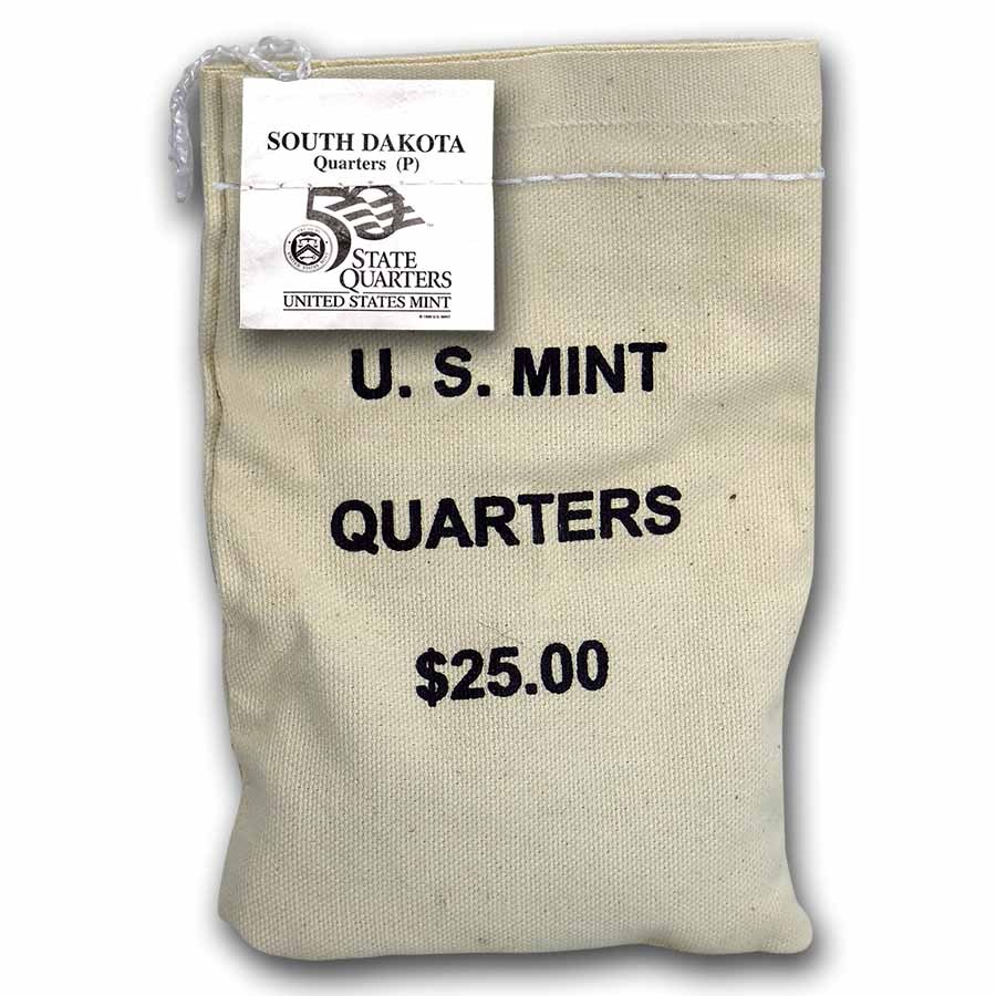 2006-P South Dakota State Quarter $25 Sealed Mint Bag BU