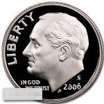 2006-S Roosevelt Dime 50-Coin Roll Proof