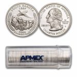 2006-S South Dakota State Quarter 40-Coin Roll Proof (Silver)