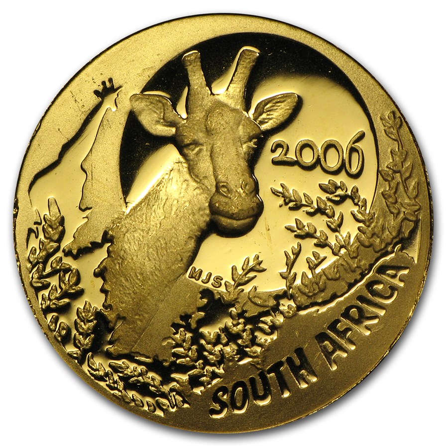 2006 South Africa 1/10 oz Gold Natura Giraffe
