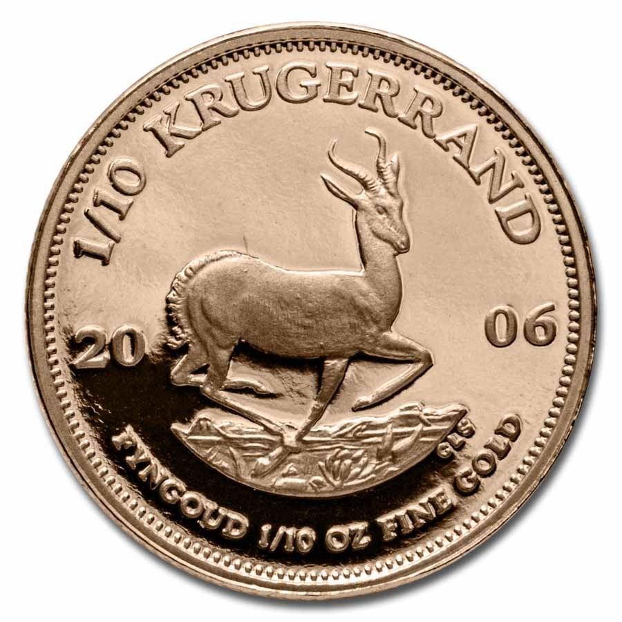 2006 South Africa 1/10 oz Proof Gold Krugerrand (w/ Box & COA)