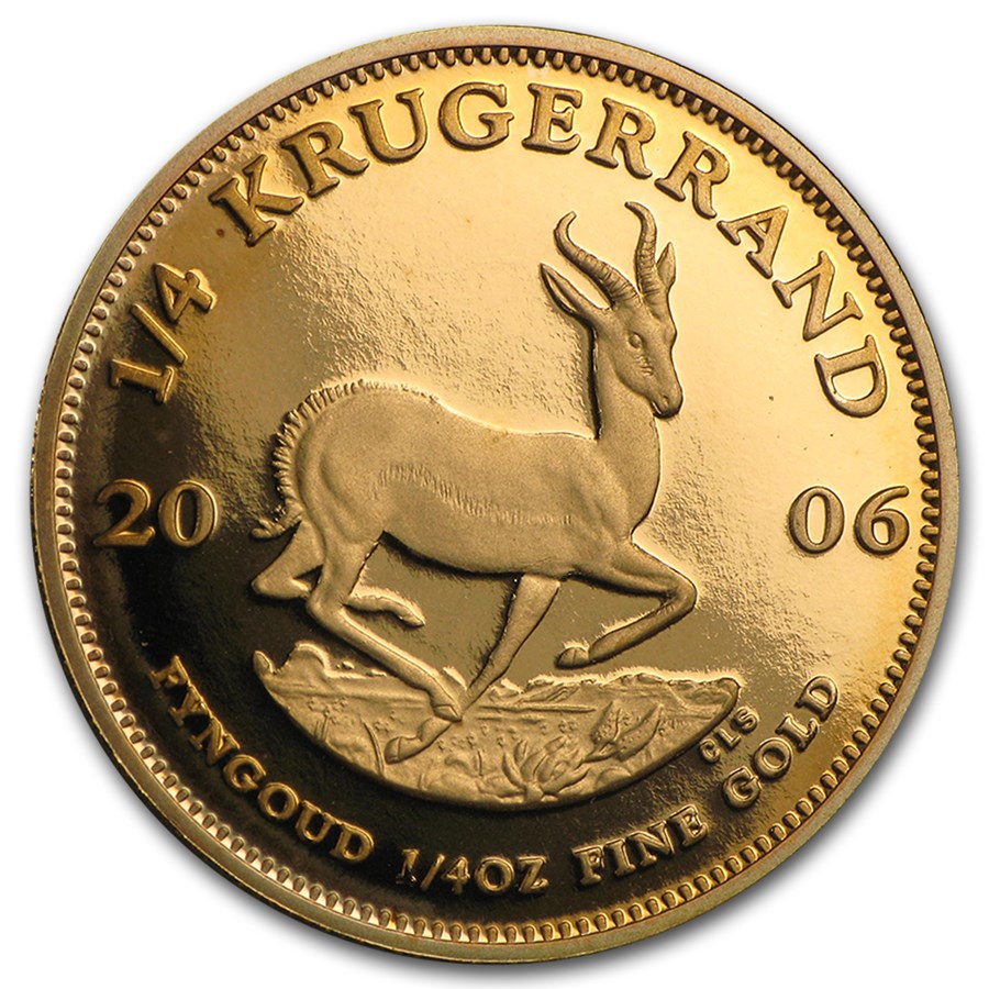 2006 South Africa 1/4 oz Proof Gold Krugerrand