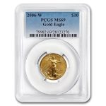 2006-W 1/4 oz Burnished American Gold Eagle MS/SP-69 PCGS