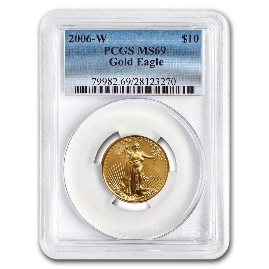2006-W 1/4 oz Burnished American Gold Eagle MS/SP-69 PCGS