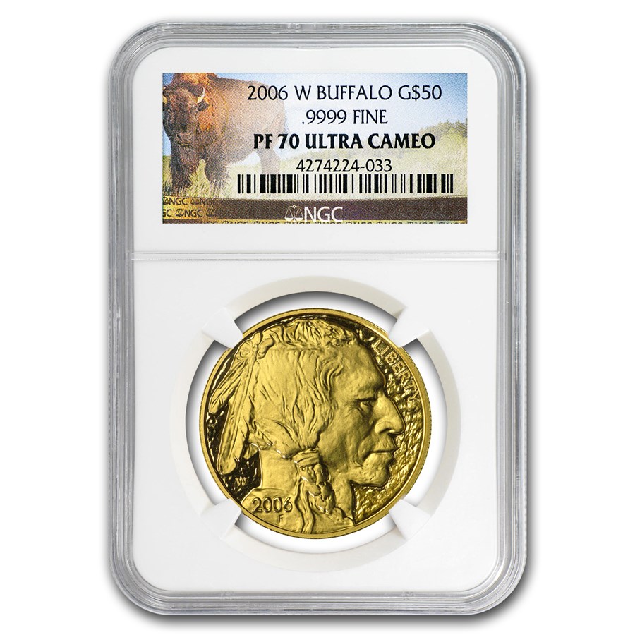 2006-W 1 oz Proof Gold Buffalo PF-70 NGC (Buffalo Label)