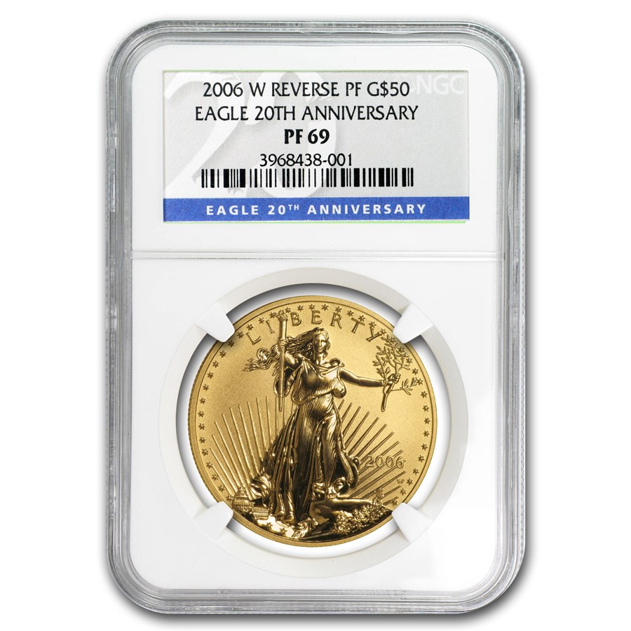 2006-W 1 oz Reverse Proof Gold Eagle PF-69 NGC (20th Anniversary)