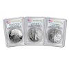 2006-W 3-Coin Silver Eagle Set MS/PR-70 PCGS (FS)