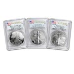2006-W 3-Coin Silver Eagle Set MS/PR-70 PCGS (FS)