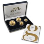 2006-W 4-Coin Burnished American Gold Eagle Set (w/Box & COA)
