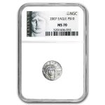 2007 1/10 oz American Platinum Eagle MS-70 NGC