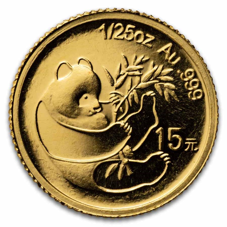 2007 China 1/25 oz Gold Panda Proof (25th Anniv, 1984)