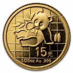 2007 China 1/25 oz Gold Panda Proof (25th Anniv, 1989)