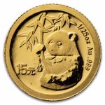 2007 China 1/25 oz Gold Panda Proof (25th Anniv, 1995)