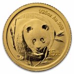 2007 China 1/25 oz Gold Panda Proof (25th Anniv, 2003)