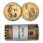 2007-D John Adams 25-Coin Presidential Dollar Roll